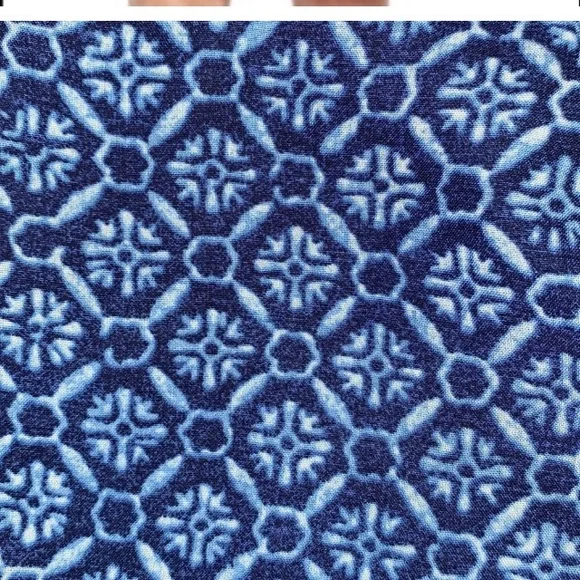 NWT Ralph Lauren blue tile print dress with pockets 10 M - Picture 3 of 9